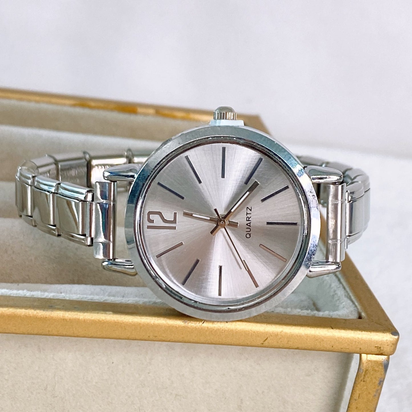 Reloj en Pulsera Italiana de Acero con Baño de Chapa de Oro PAI1053-2