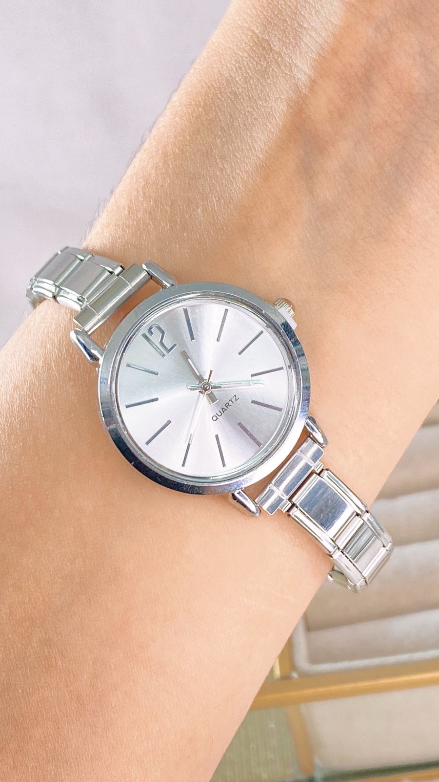 Reloj en Pulsera Italiana de Acero con Baño de Chapa de Oro PAI1053-2