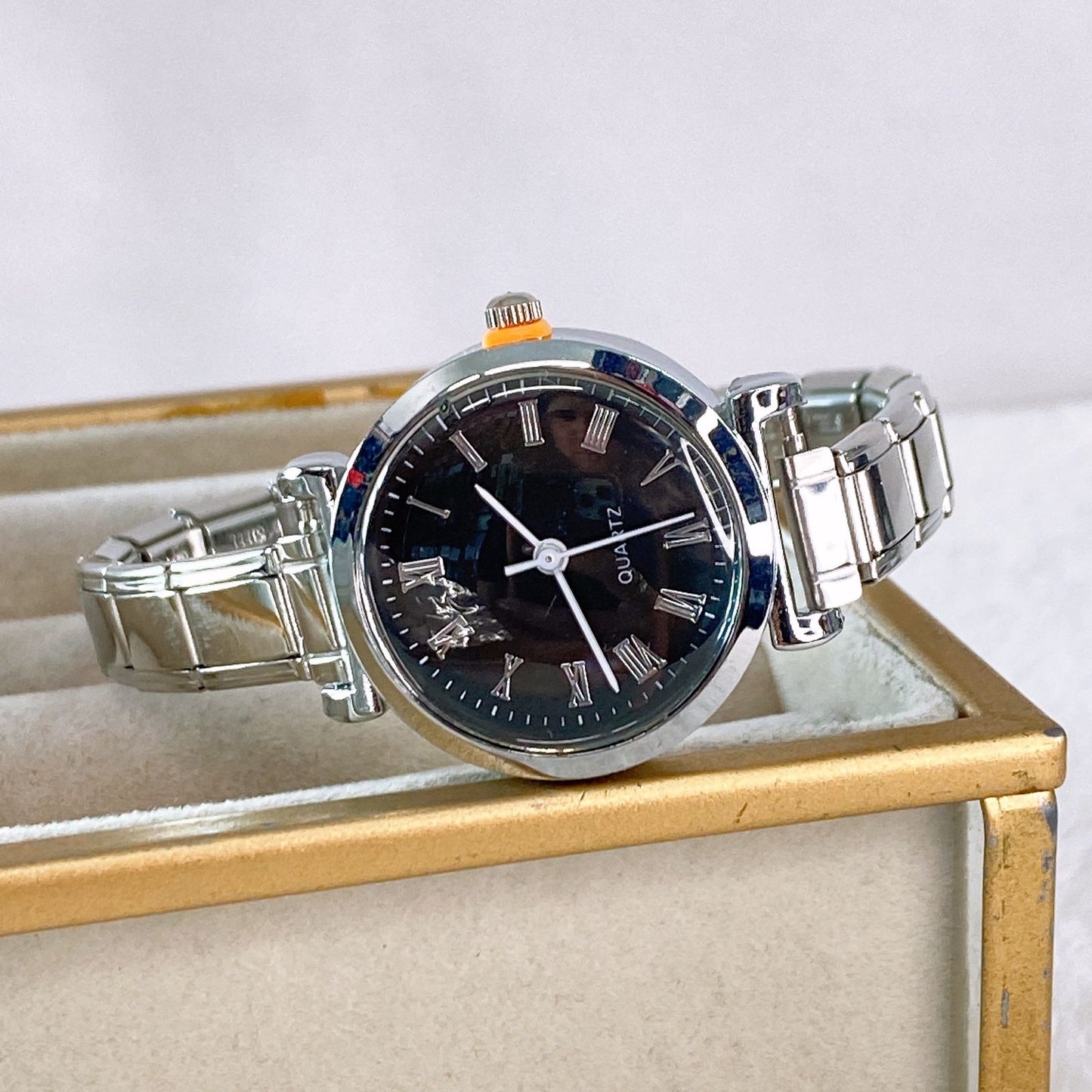 Reloj en Pulsera Italiana de Acero con Baño de Chapa de Oro PAI1056-2