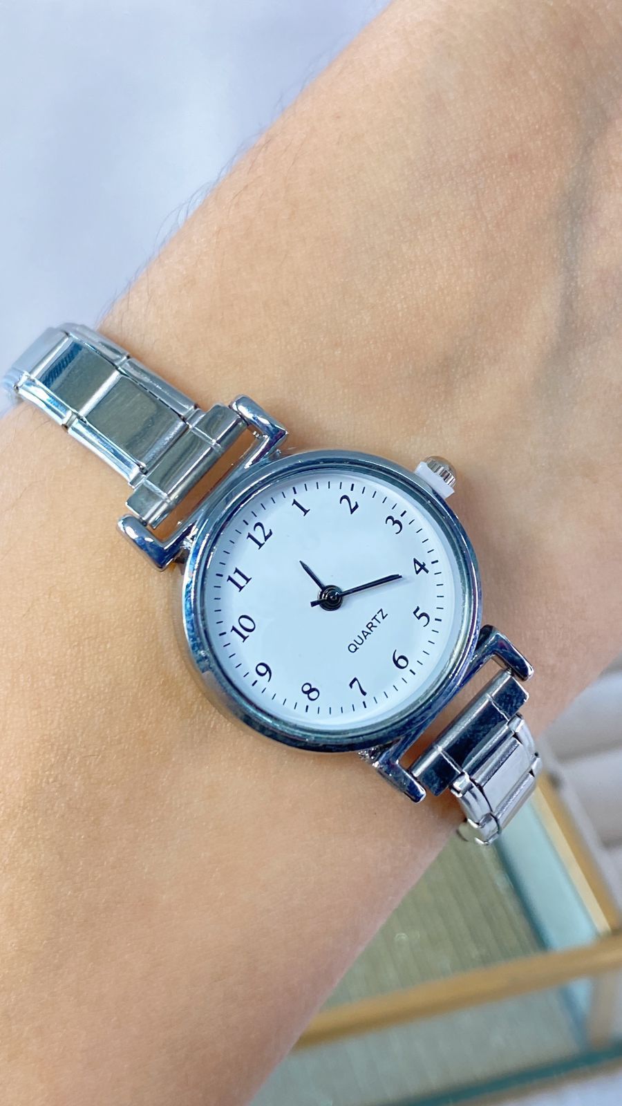 Reloj en Pulsera Italiana de Acero con Baño de Chapa de Oro PAI1059-2
