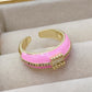 Anillo de Chapa de Oro Ajustable ACO1174-1
