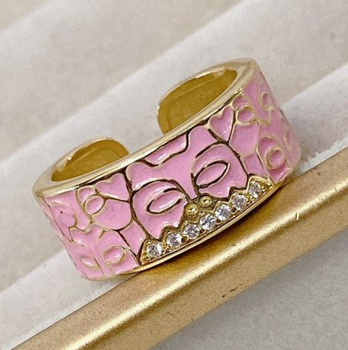 Anillo de Chapa de Oro Ajustable ACO1211-1