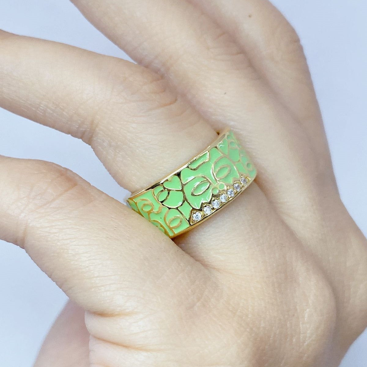 Anillo de Chapa de Oro Ajustable ACO1211-2