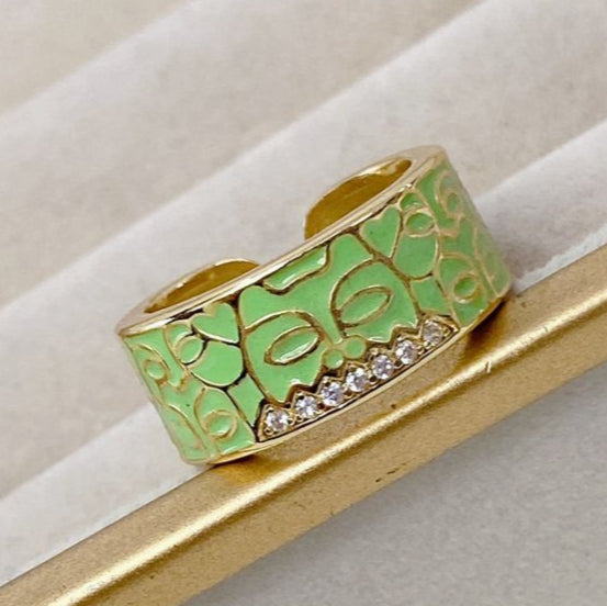 Anillo de Chapa de Oro Ajustable ACO1211-2