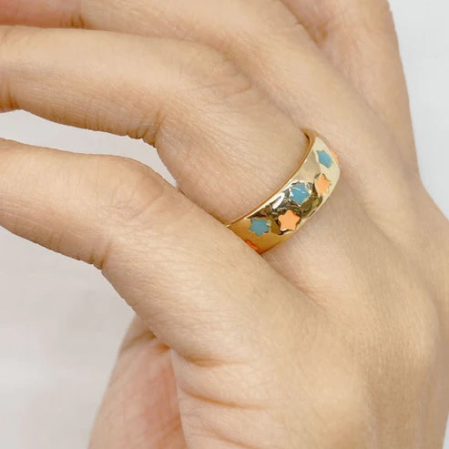 Anillo de Chapa de Oro Ajustable ACO1204-1