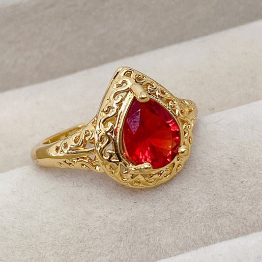 Anillo de Chapa de Oro Talla #9 ACO1185-1