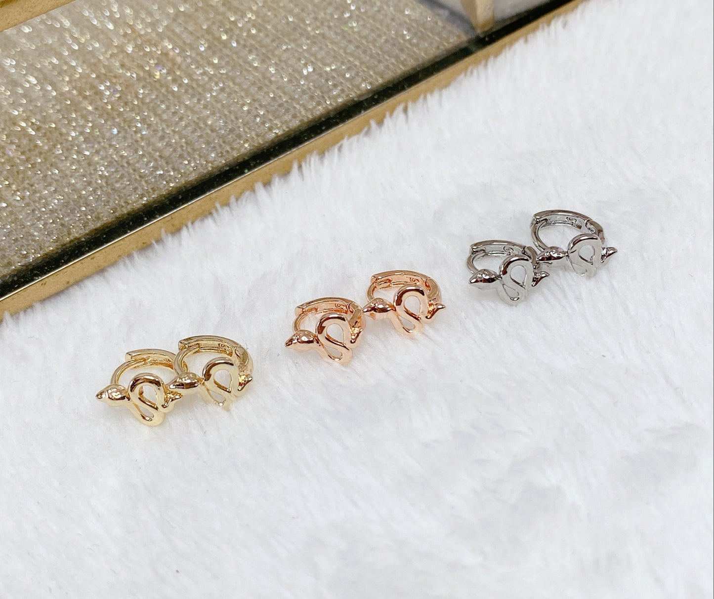 Set de Aretes Chapa de Oro COA1602-4