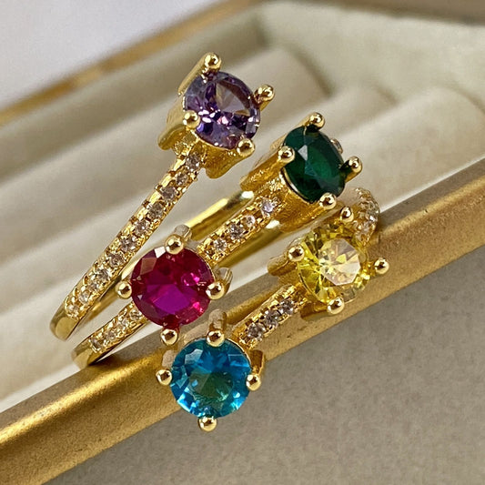 Anillo de Chapa de Oro Ajustable ACO1251-1