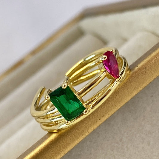Anillo de Chapa de Oro Ajustable ACO1254-1