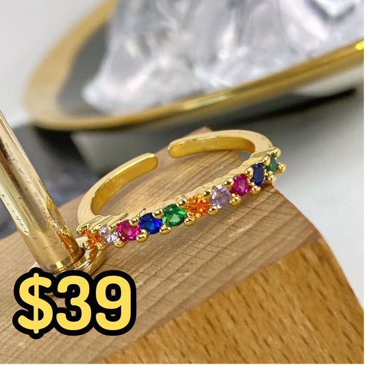 Anillo de Chapa de Oro Ajustable ACO1353-1