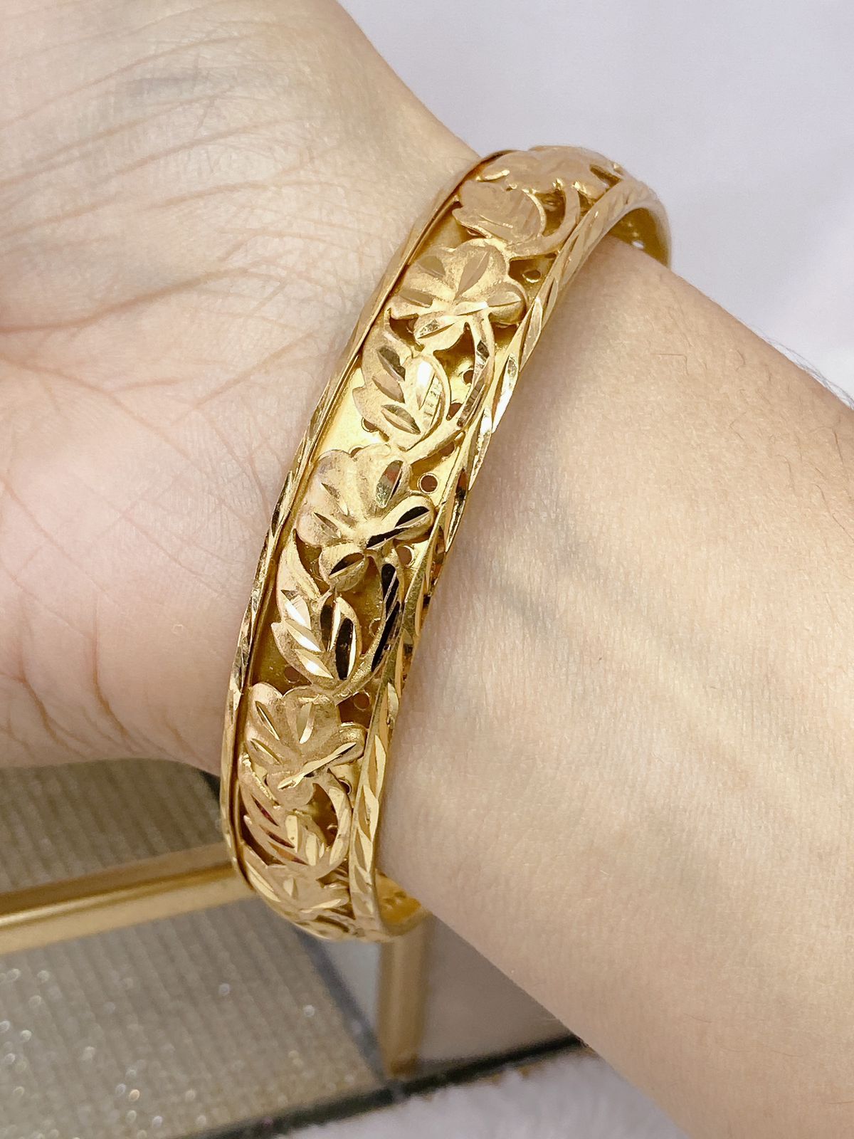 Pulsera de Chapa de Oro (7cm) COP1375-1