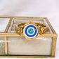 Reloj en Pulsera Italiana de Acero con Baño de Chapa de Oro RJ139-1