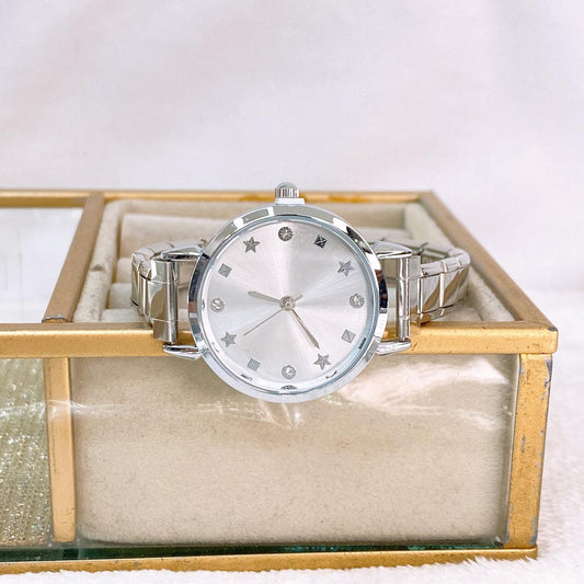 Reloj en Pulsera Italiana de Acero con Baño de Chapa de Oro RJ141-2
