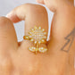 Anillo de Chapa de Oro Giratorio Ajustable ACO1414-1