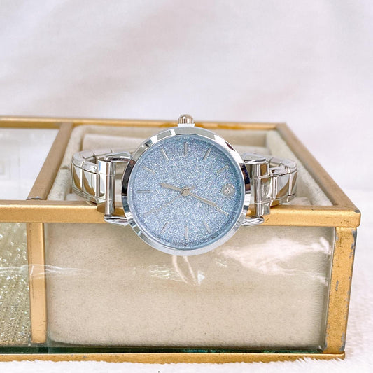 Reloj en Pulsera Italiana de Acero con Baño de Chapa de Oro RJ142-2
