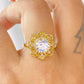 Anillo de Chapa de Oro Giratorio Ajustable ACO1421-1
