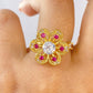 Anillo de Chapa de Oro Giratorio Ajustable ACO1427-1