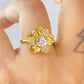 Anillo de Chapa de Oro Giratorio Ajustable ACO1429-1