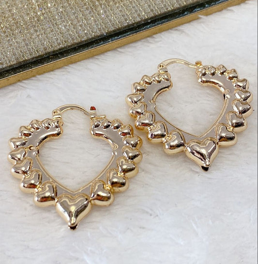 Arete de Chapa de Oro COA1706-1