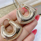 Arete de Chapa de Oro COA1708-1