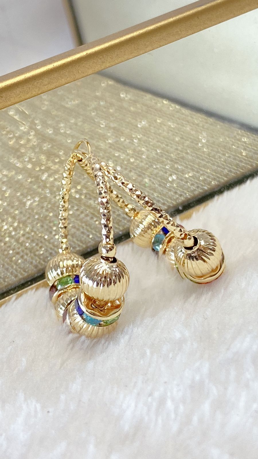 Arete de Chapa de Oro COA1732-1