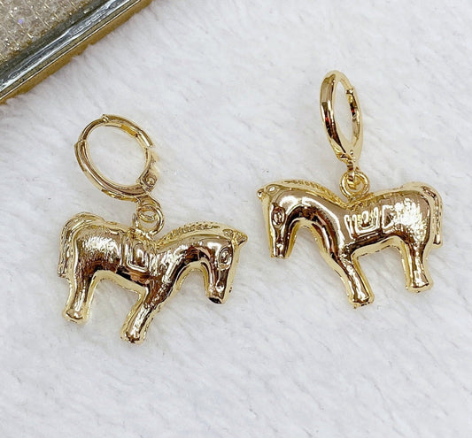 Aretes Chapa de Oro COA1767-1