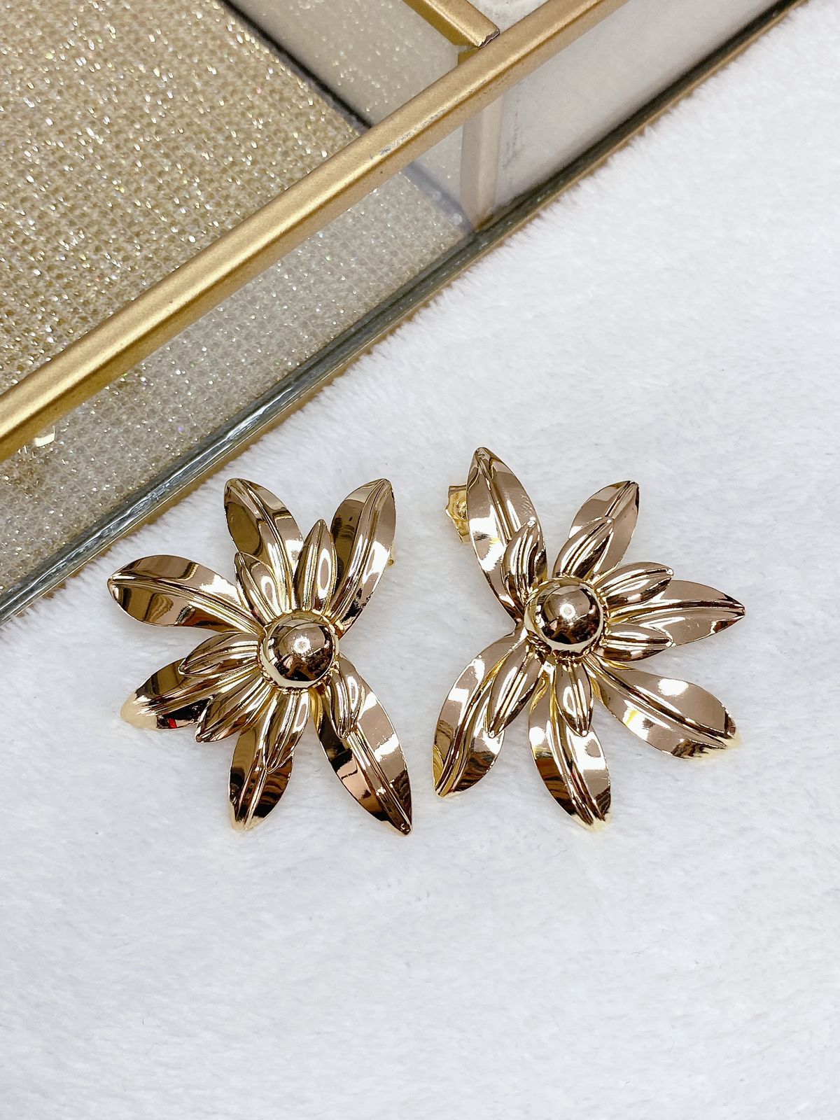 Arete de Chapa de Oro COA1780-1