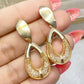 Arete de Chapa de Oro COA1782-1