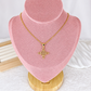 Collar de Acero Inoxidable con Dije de Chapa de Oro CAI3505-1
