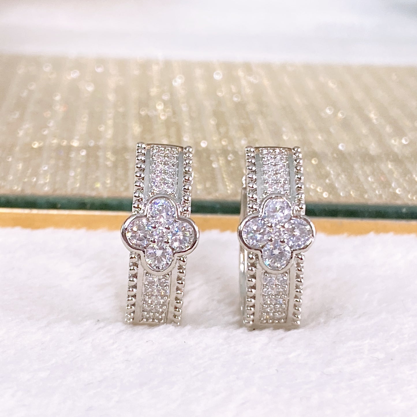 Arete de Chapa de Oro COA2880-2 PLATA