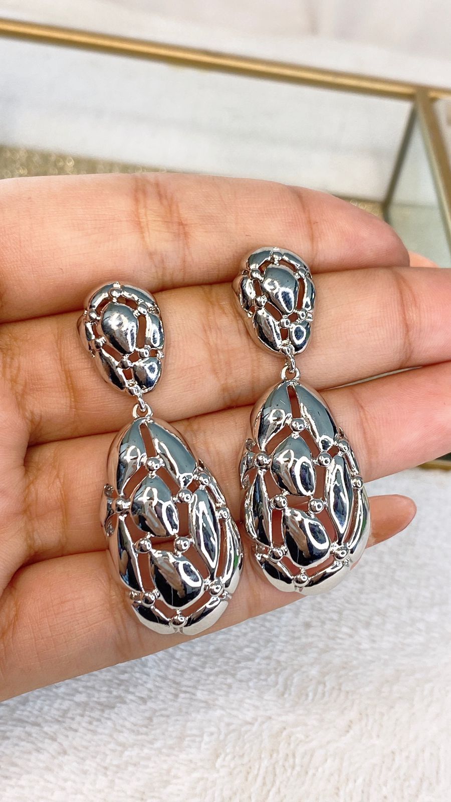 Arete de Chapa de Oro COA2048-2