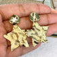 Arete de Chapa de Oro COA2055-1