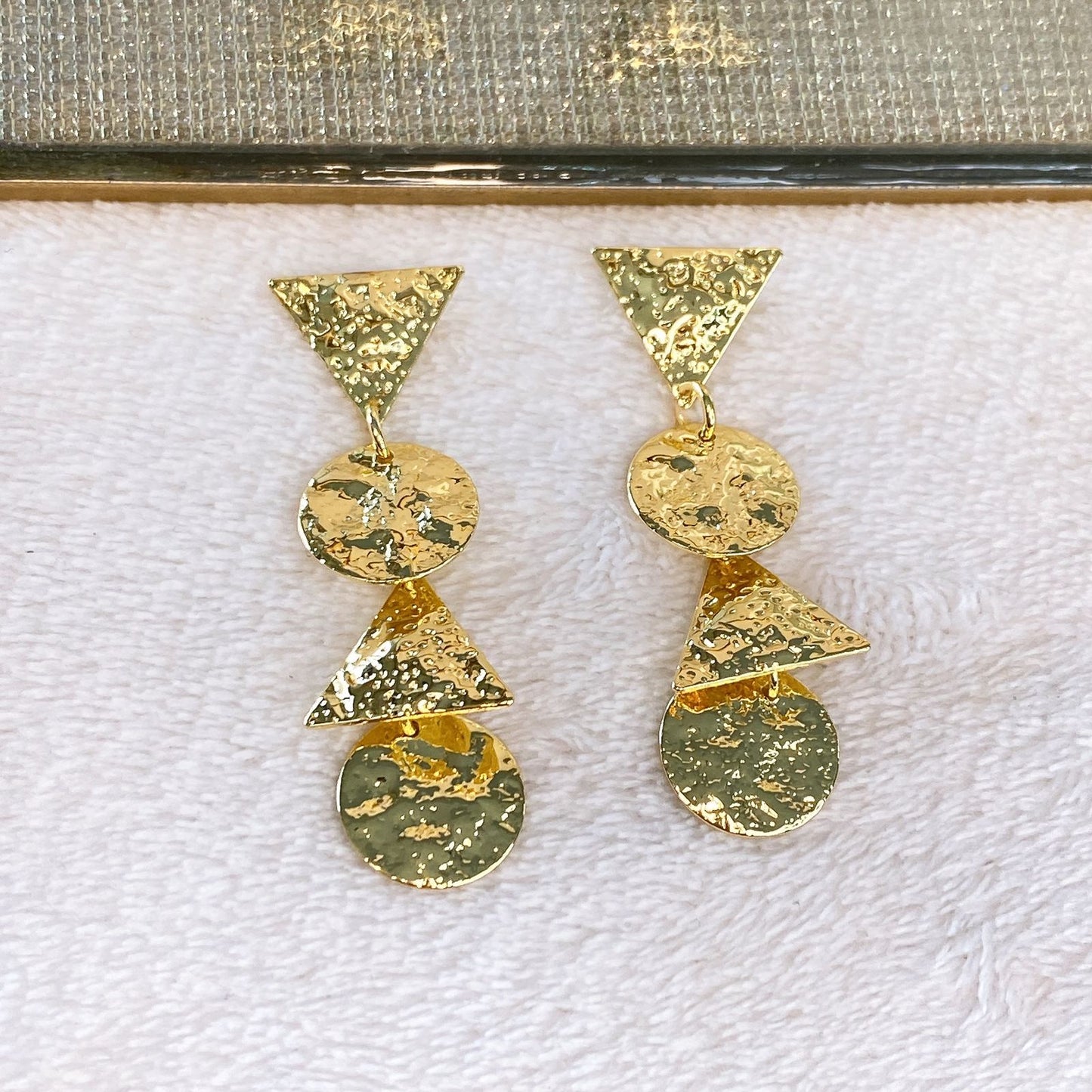 Arete de Chapa de Oro COA2059-1