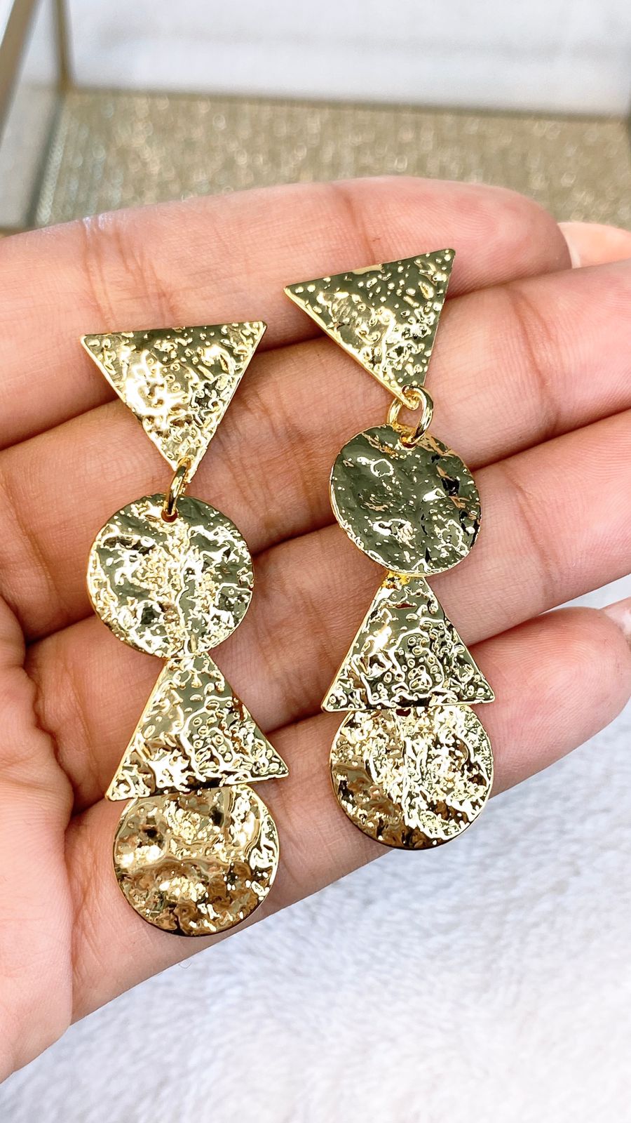 Arete de Chapa de Oro COA2059-1