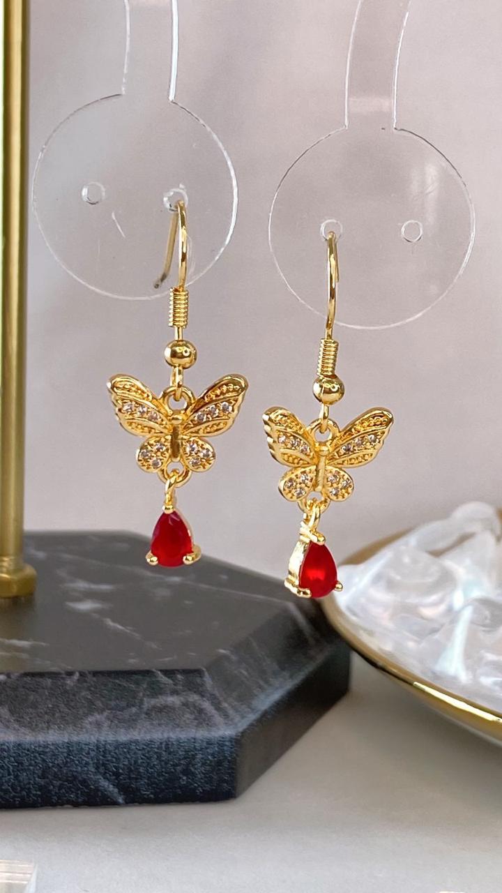 Arete de Chapa de Oro COA2071-1