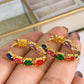 Arete de Chapa de Oro COA2089-3