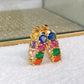 Arete de Chapa de Oro COA2091-2