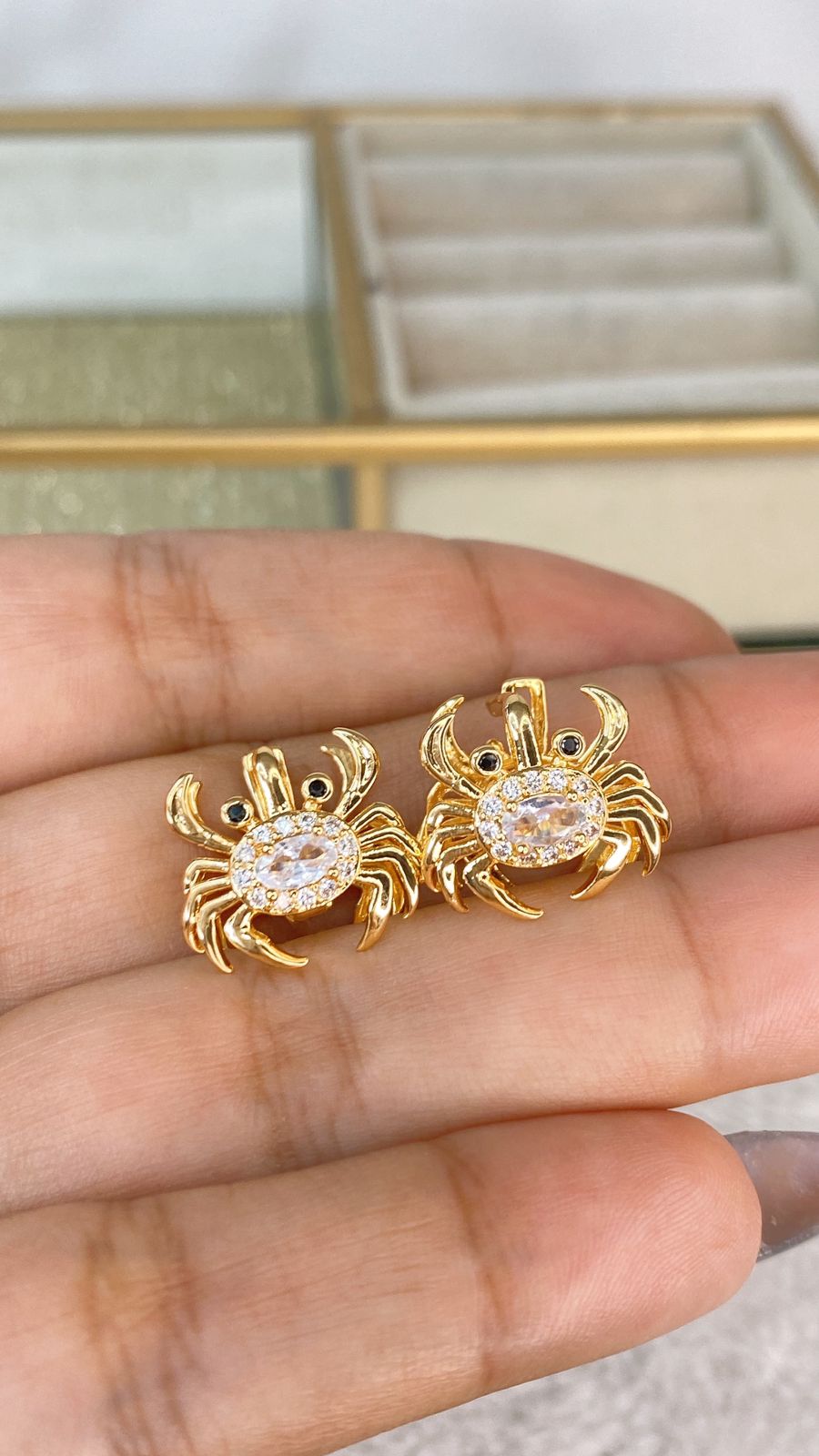 Arete de Chapa de Oro COA2103-1