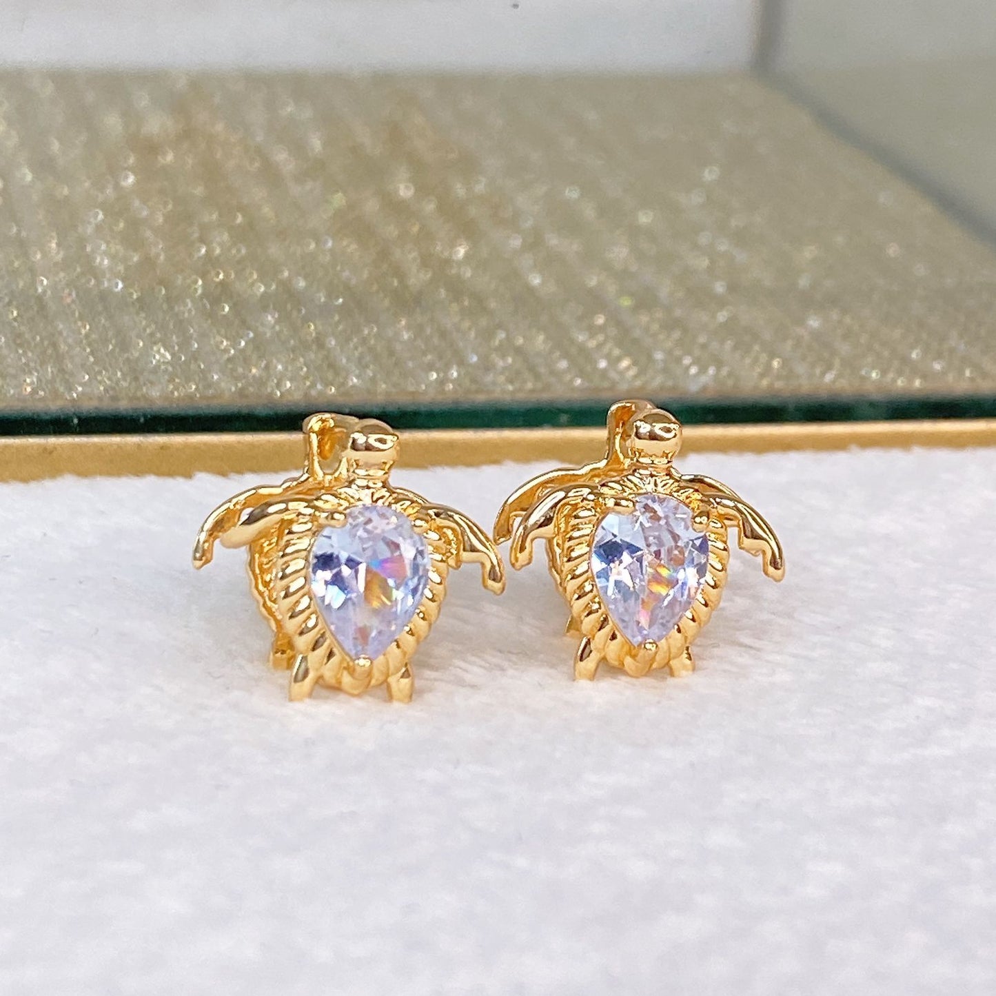 Arete de Chapa de Oro COA2106-1