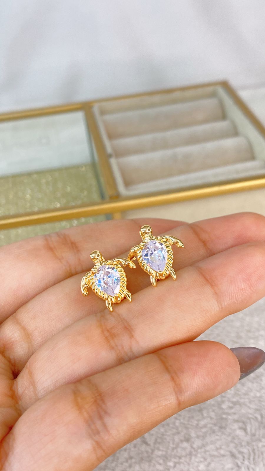 Arete de Chapa de Oro COA2106-1