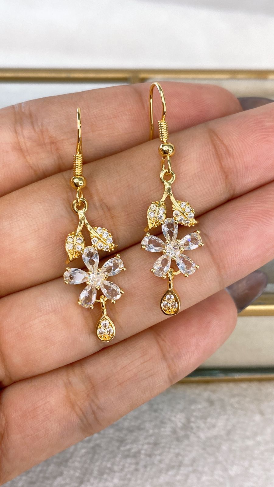 Arete de Chapa de Oro COA2071-1