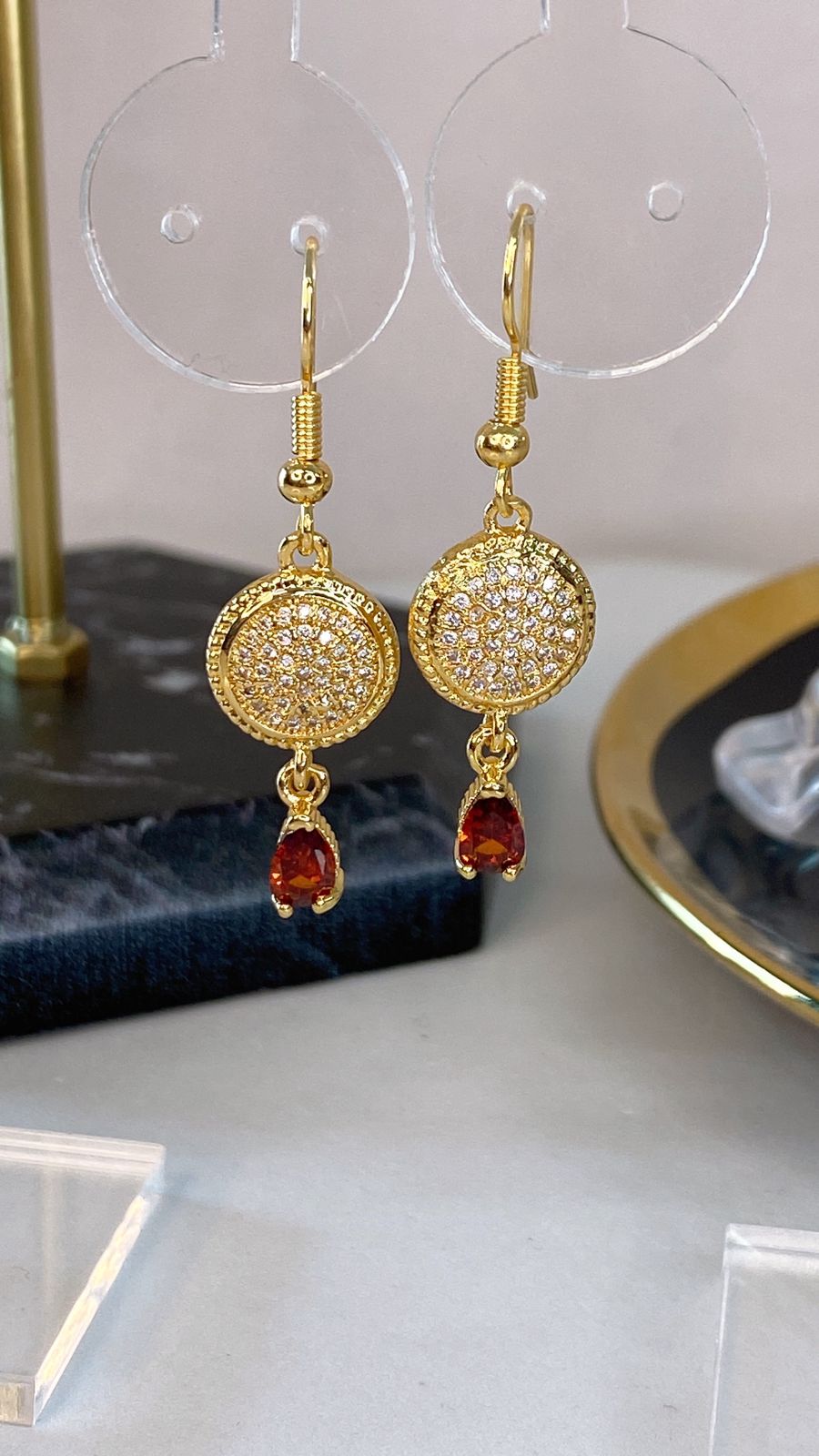 Arete de Chapa de Oro COA2110-1