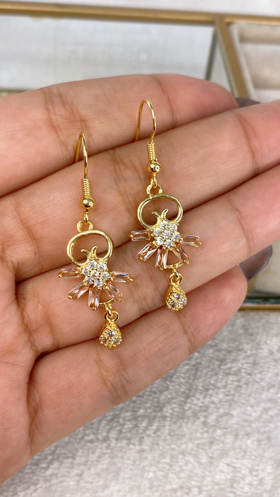 Arete de Chapa de Oro COA2117-1