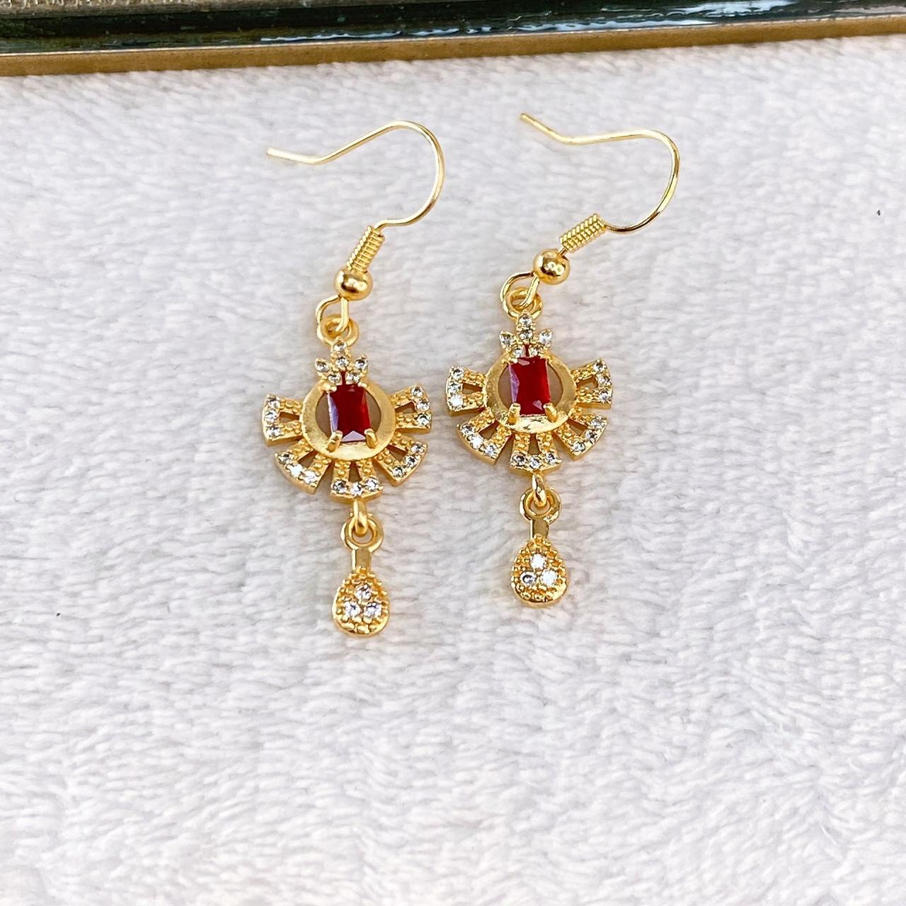 Arete de Chapa de Oro COA2118-2