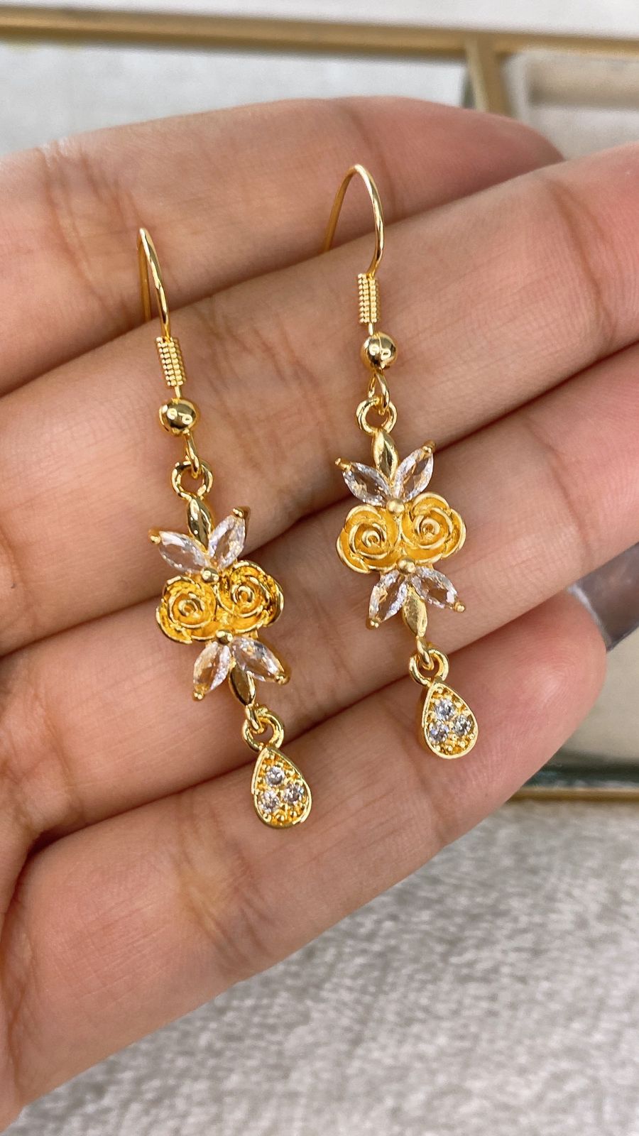 Arete de Chapa de Oro COA2119-2