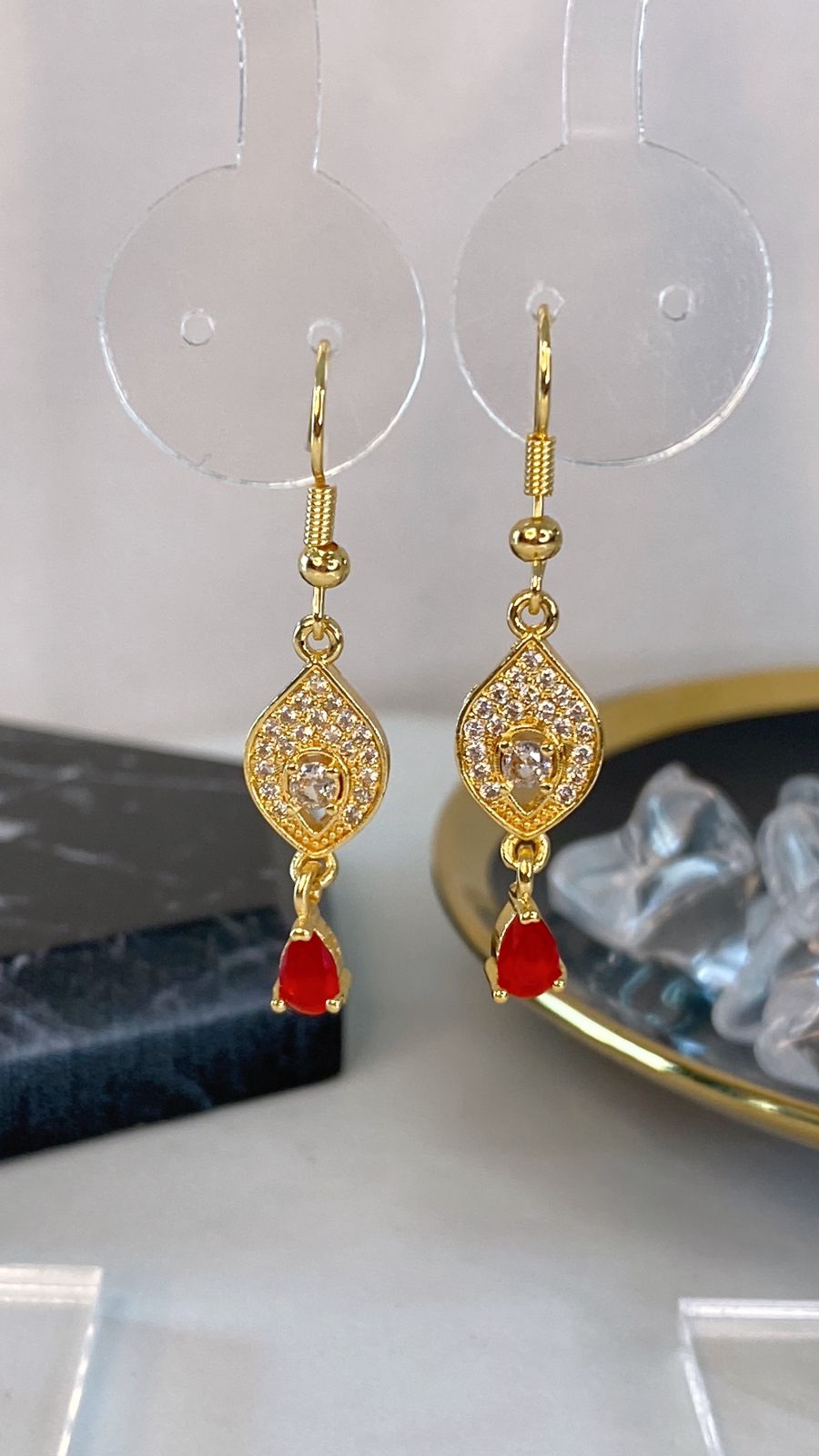 Arete de Chapa de Oro COA2122-3