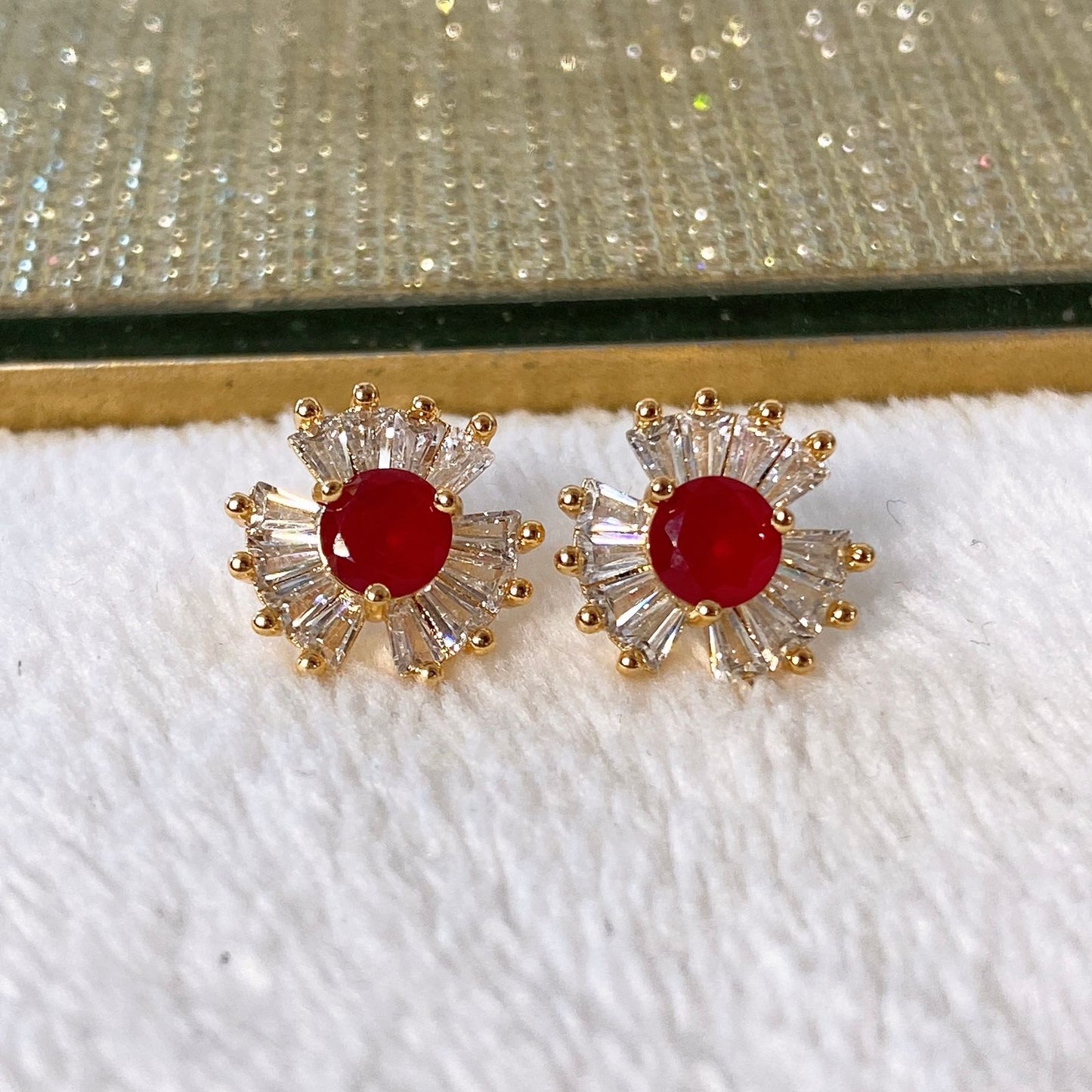 Arete de Chapa de Oro COA2123-2