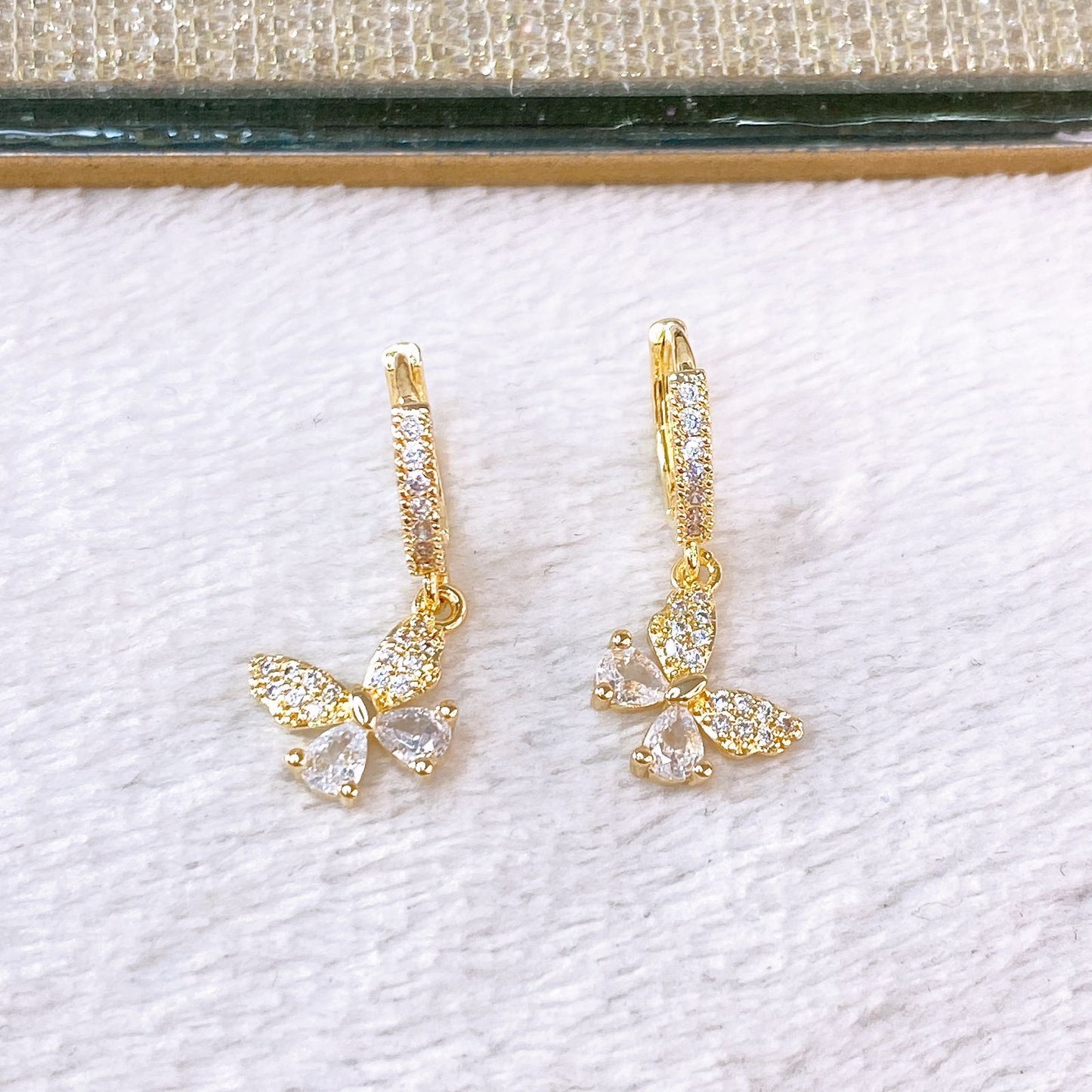 Arete de Chapa de Oro COA2498-2