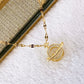 Collar de Acero Inoxidable y Dije de Chapa de Oro CAI2504-1