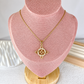Collar de Acero Inoxidable con Dije de Chapa de Oro CAI3504-1